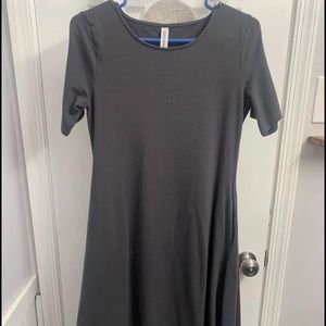 Gray short sleeve dress